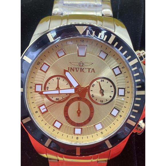 Invicta Mens 45mmWatch Pro Diver Quartz Gold Tone Stainless Steel Bracelet 46045 main image 14